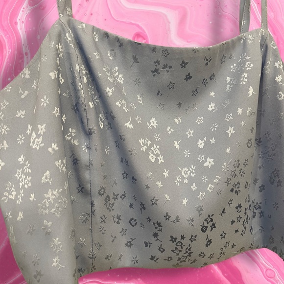 Forever 21 Blue Floral‎ Crop Top - Picture 3 of 4